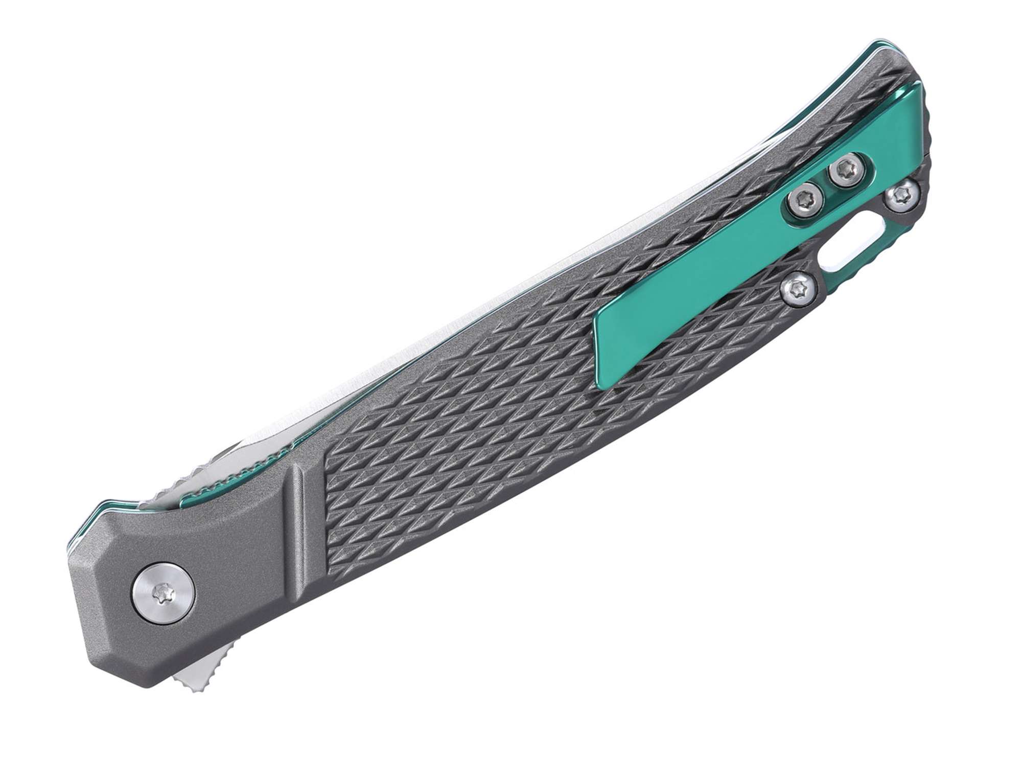 Briceag Scar Aluminum CRKT- Lama Otel D2, Maner Aluminiu