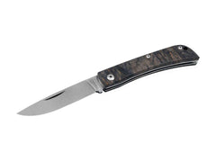 Briceag Scout Damascus Black Poplar Wood Maserin- Lama Damascus, Slipjoint