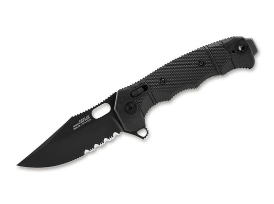 Briceag SEAL XR Serrated USA Made SOG- Lama Serrated, Fabricat in SUA