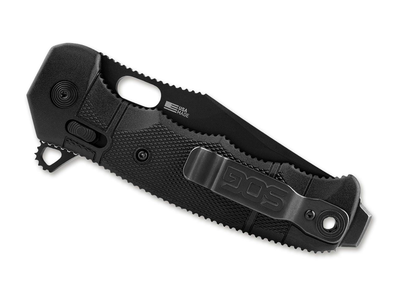 Briceag SEAL XR Serrated USA Made SOG- Lama Serrated, Fabricat in SUA