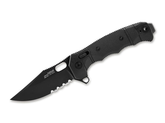 Briceag SEAL XR Serrated USA Made SOG- Lama Serrated, Fabricat in SUA