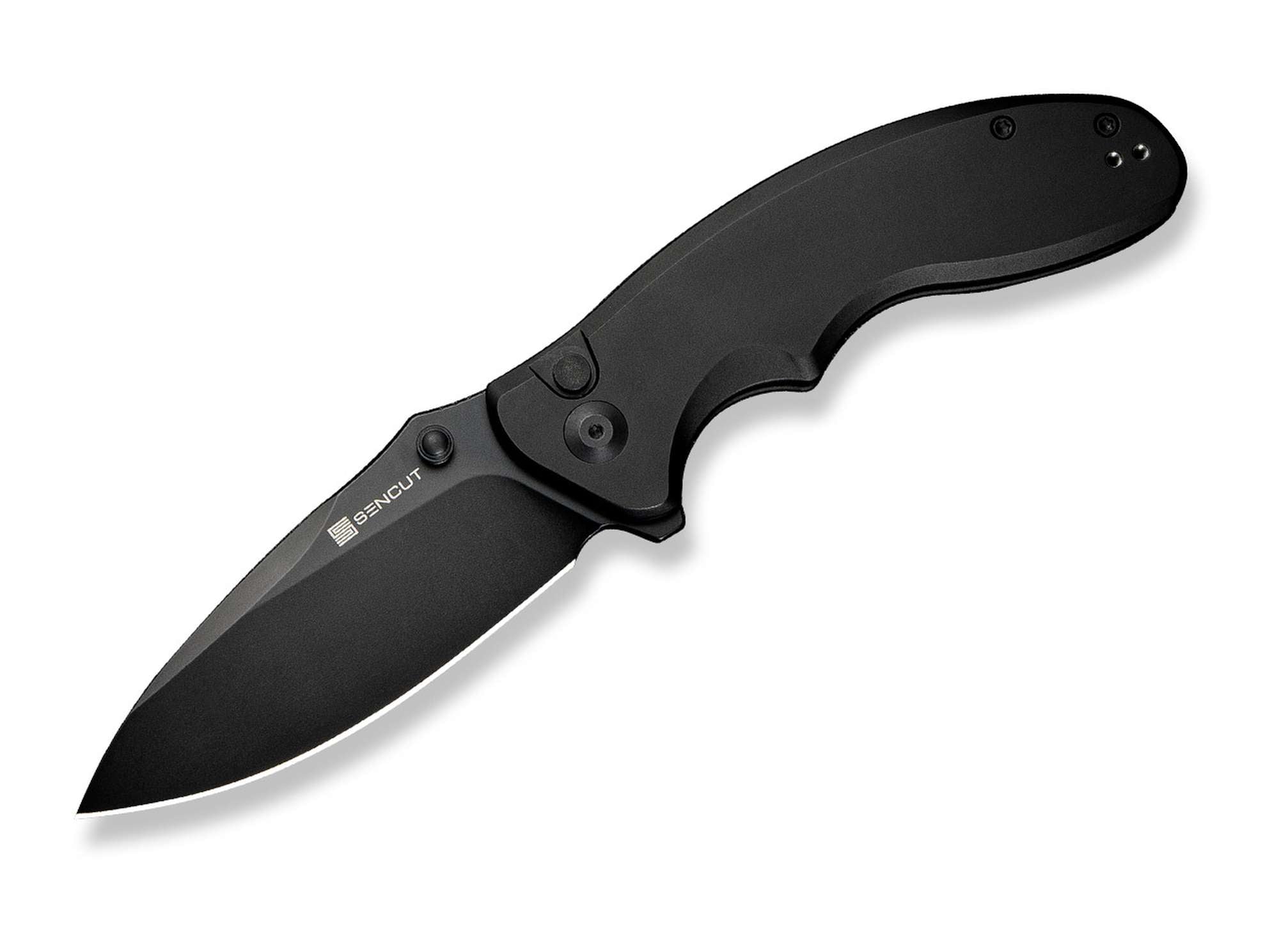 Briceag SENCUT Cybrix Aluminum All Black CWS International Co.,Limited- Utilizare EDC, Button Lock