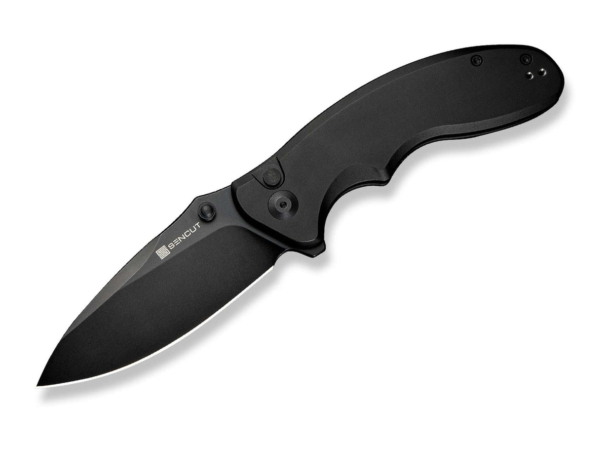 Briceag SENCUT Cybrix Aluminum All Black CWS International Co.,Limited- Utilizare EDC, Button Lock