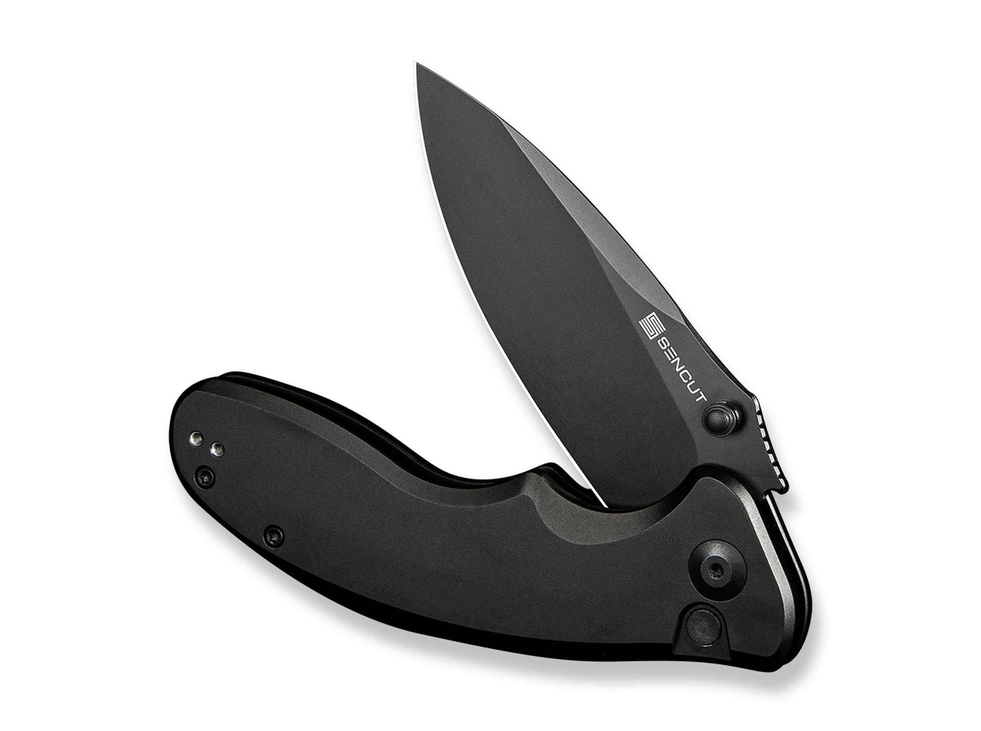 Briceag SENCUT Cybrix Aluminum All Black CWS International Co.,Limited- Utilizare EDC, Button Lock