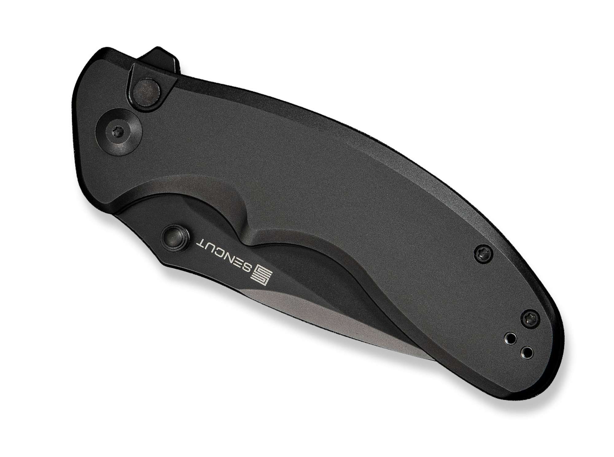 Briceag SENCUT Cybrix Aluminum All Black CWS International Co.,Limited- Utilizare EDC, Button Lock