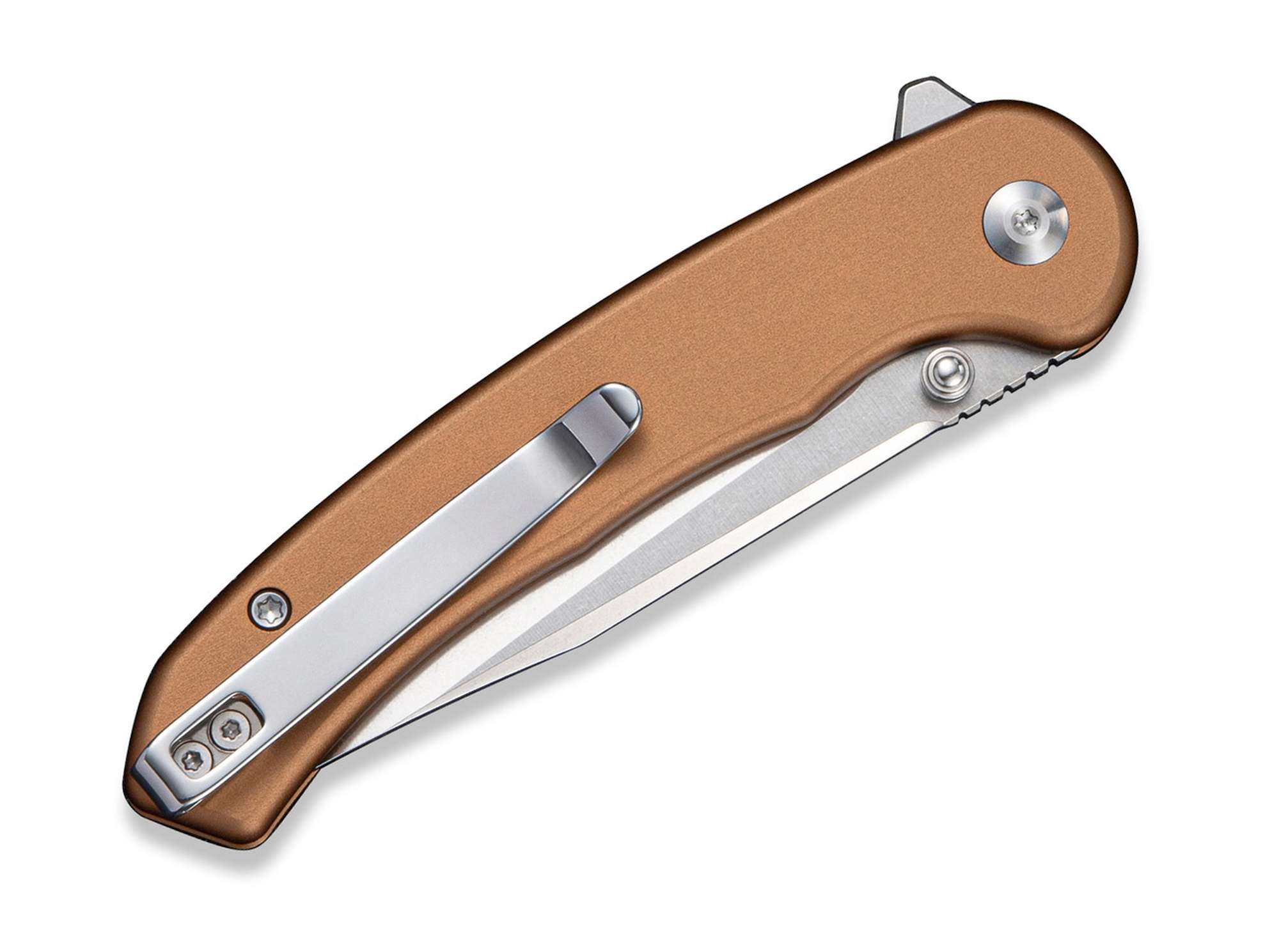 Briceag SENCUT Ingot D2 Coyote Brown Aluminum CWS International- Lama D2