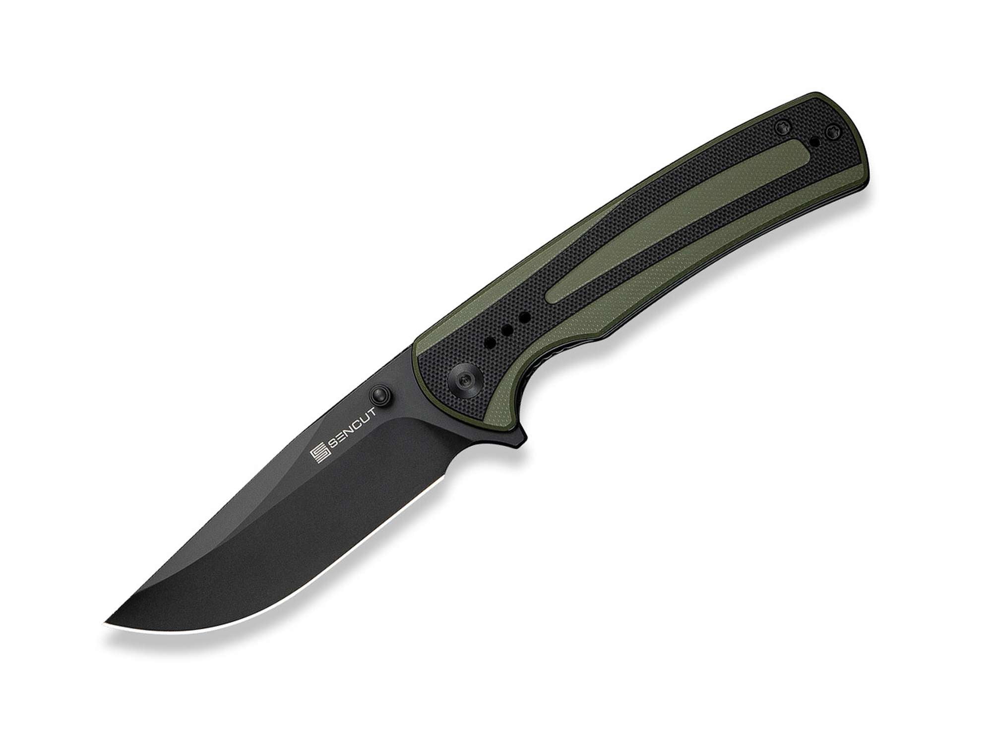 Briceag SENCUT Regnator Green & Black G10 Black Blade