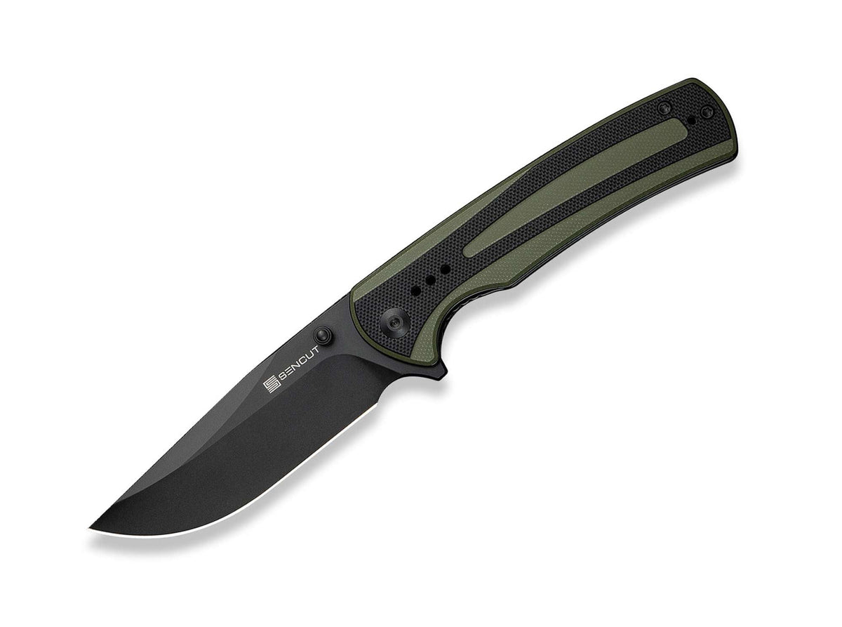 Briceag SENCUT Regnator Green & Black G10 Black Blade