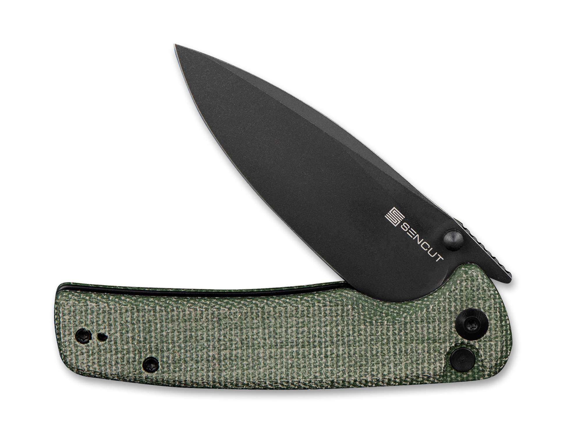 Briceag SENCUT Sachse Micarta Green Black Blade CWS- Micarta, EDC