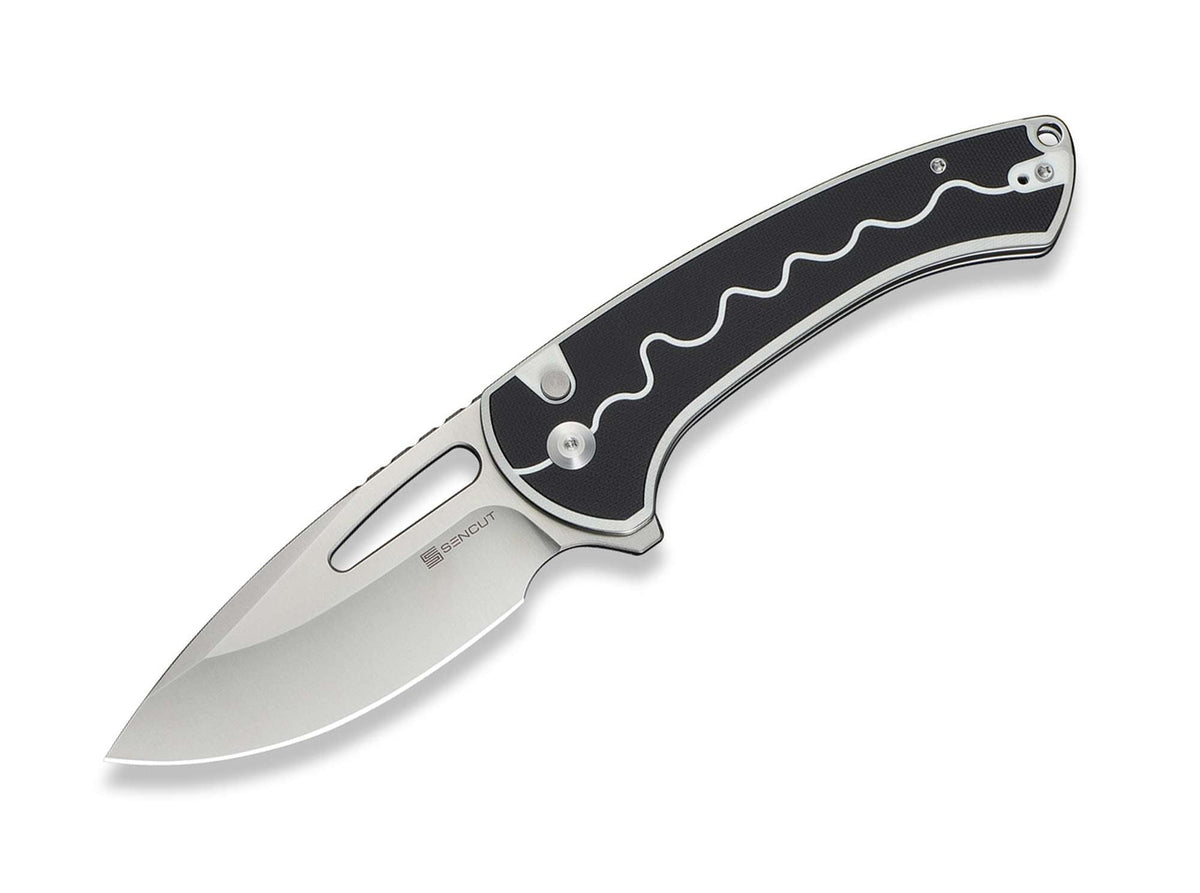 Briceag SENCUT Squiggy Black & White G10 CWS International- G10, EDC