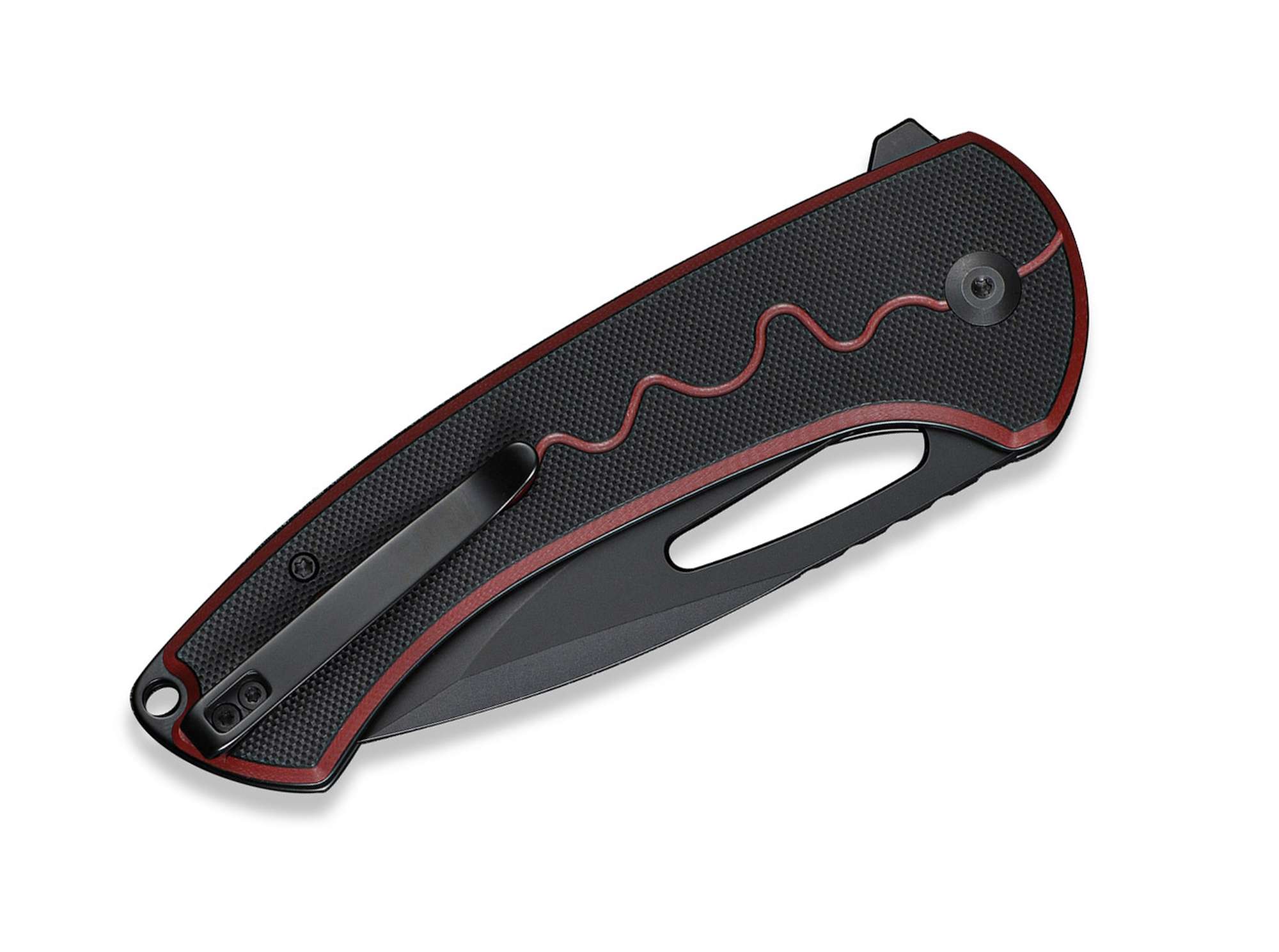 Briceag SENCUT Squiggy Burgundy & Black G10 CWS Int.- Lama 9Cr18MoV, EDC
