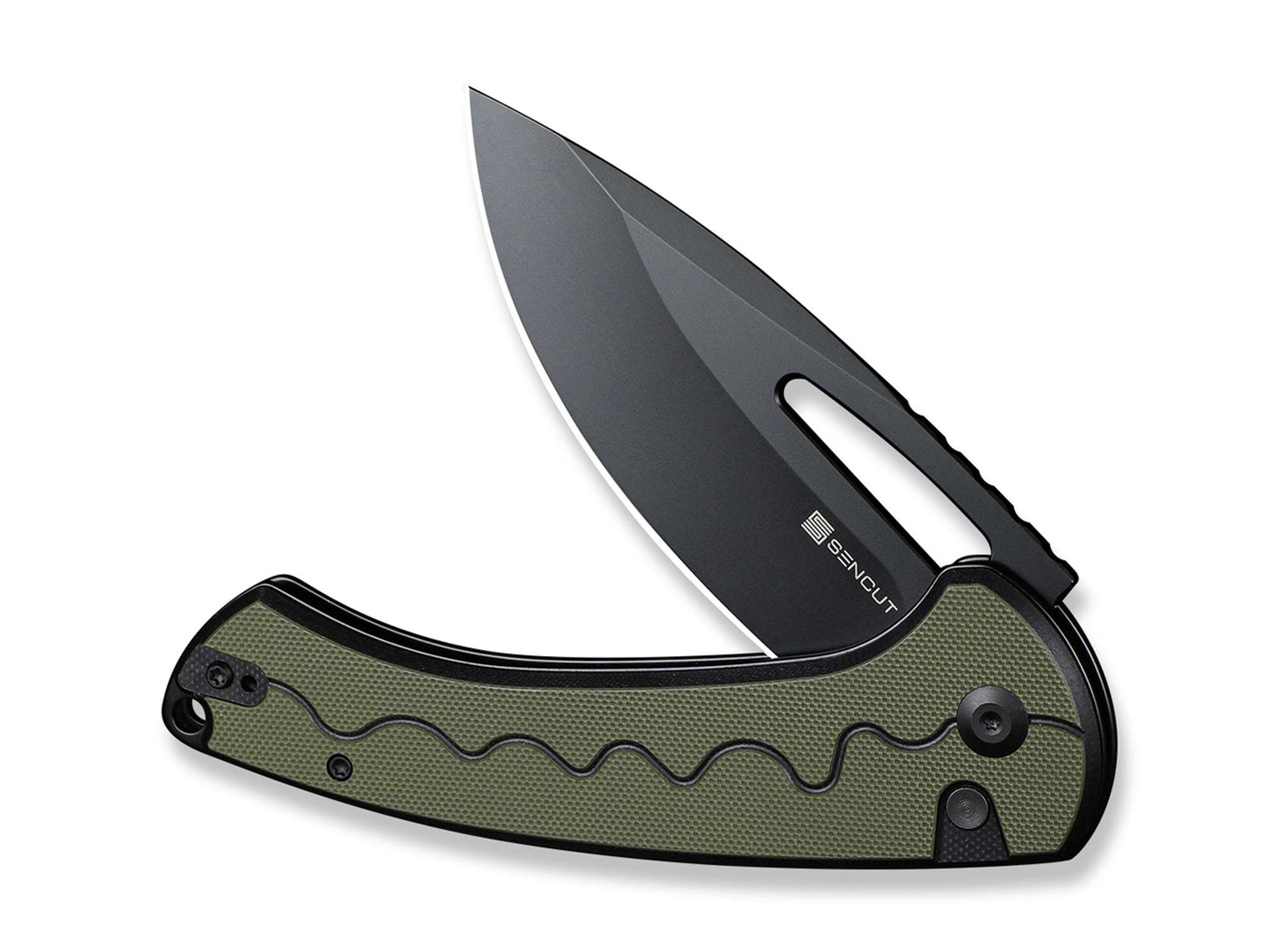 Briceag SENCUT Squiggy Green & Black G10 CWS International Co.,Limited- G10, EDC