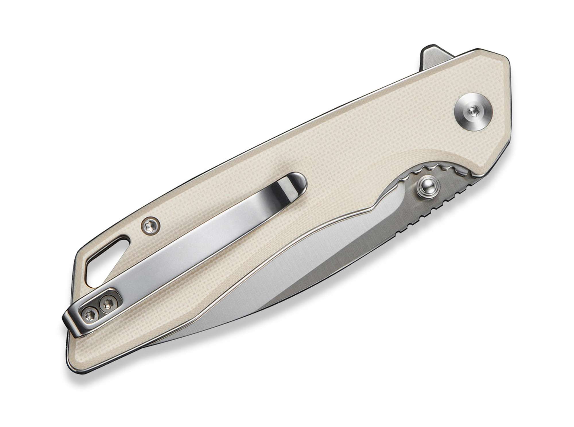 Briceag SENCUT Stratex Ivory G10 – Cuțit EDC Modern Elegant
