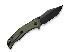 Briceag SENCUT Tauron D2 Olive Canvas Micarta Black Blade CWS International Co.,Limited- Lama D2, Maner Micarta