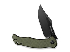 Briceag SENCUT Tauron D2 Olive Canvas Micarta Black Blade CWS International Co.,Limited- Lama D2, Maner Micarta
