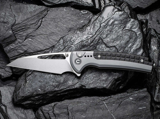 Briceag Sentinel Strike Aluminum Grey & Black CIVIVI- Lama Reverse Tanto, Spărgător Geamuri