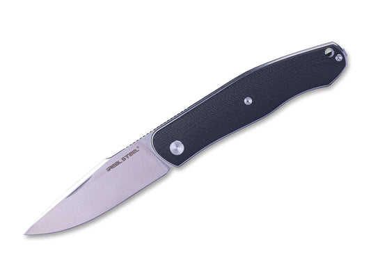 Briceag Serenity G10 Black Real Steel- Lama Harpoon N690, Maner G10 Negru