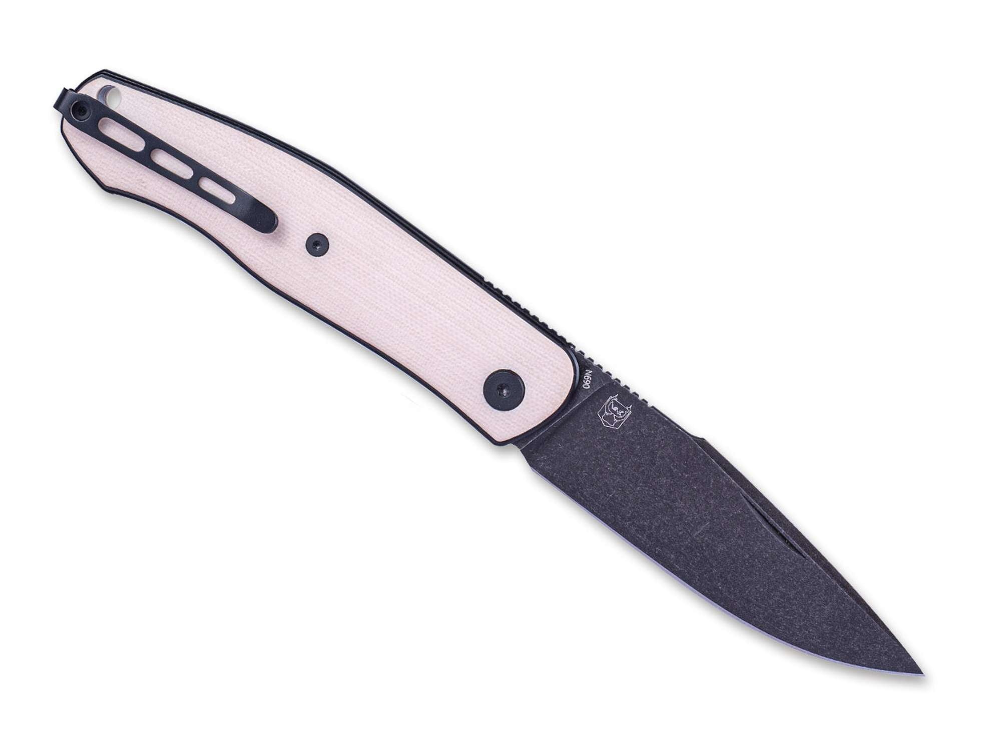 Briceag Serenity G10 Ivory BW Real Steel- Lama Blackwash N690, Maner G10