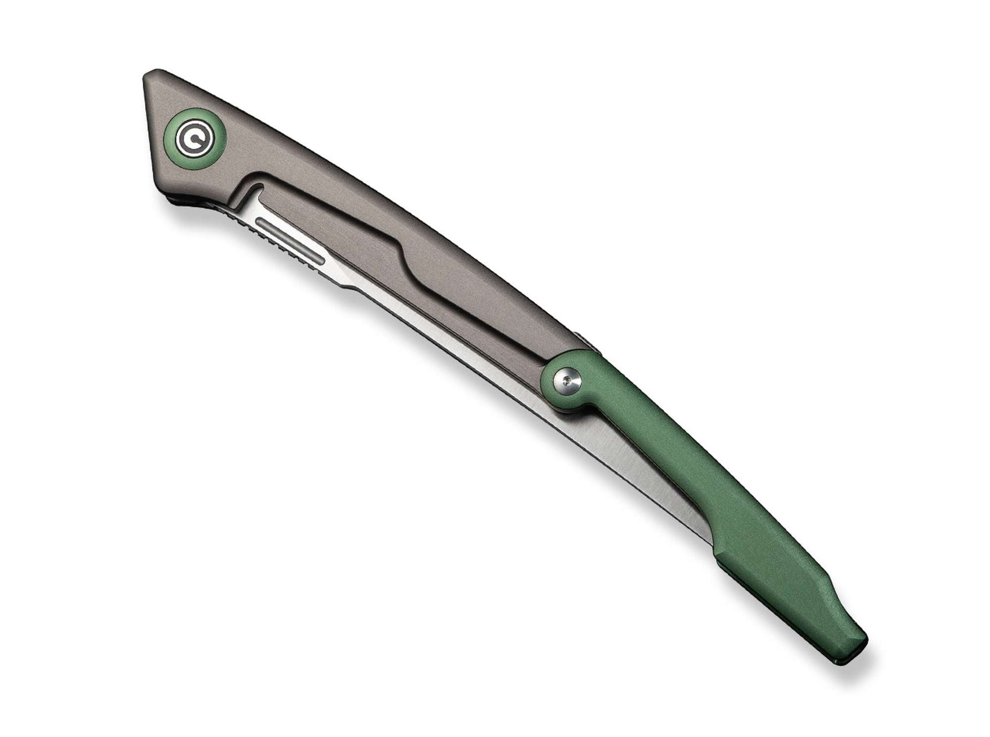 Briceag Shawka Grey & Green Aluminum CIVIVI- Lama, Maner Ergonomic