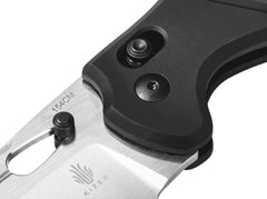 Briceag Sheepdog C01C Aluminium Black Kizer- Lama Sheepfoot Masiva, Maner Aluminiu Texturat