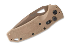 Briceag SIG K320A M17/M18 3.5" DPB Partial Serrated Tan Hogue- Automat, Sigur