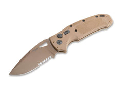 Briceag SIG K320A M17/M18 3.5" DPB Partial Serrated Tan Hogue- Automat, Sigur