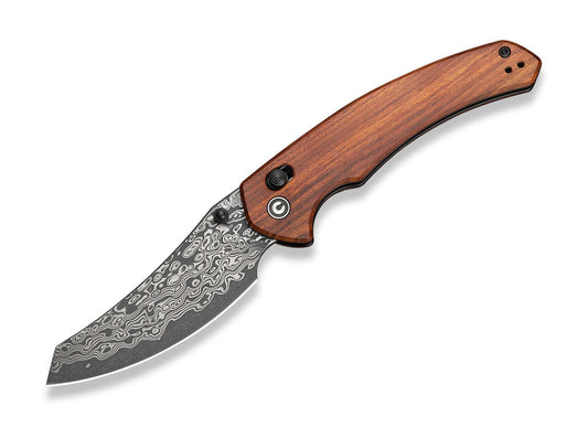 Briceag Sixgill Damascus Guibourtia CIVIVI- Lama Damasc, Maner Lemn Bubinga