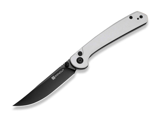 Briceag Skelfin White G10 Black Blade SENCUT- Utilizare EDC, Maner G10 Alb