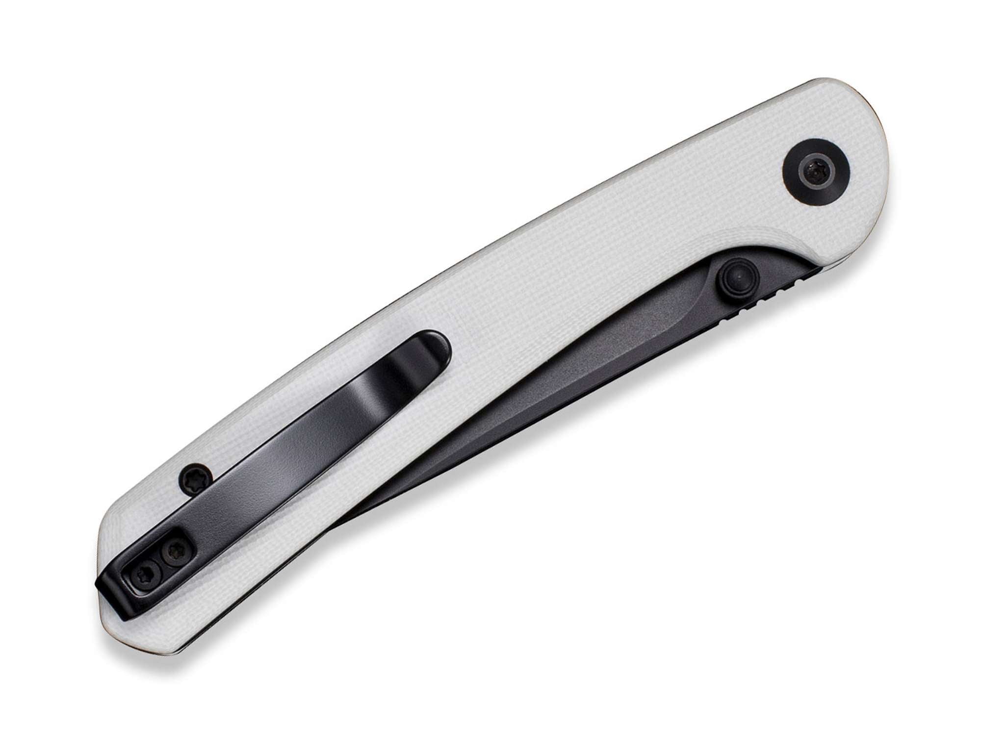 Briceag Skelfin White G10 Black Blade SENCUT- Utilizare EDC, Maner G10 Alb