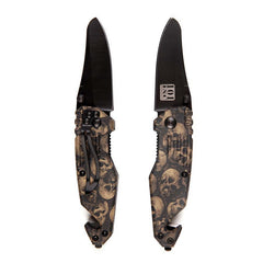 Briceag Skull klein + clip Negru - Compact, Rezistent, Salvator