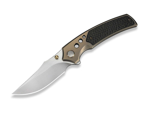 Briceag Skynix M390 Champagne Ti Twill CF WE Knife- M390, Titan