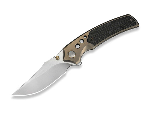 Briceag Skynix M390 Champagne Ti Twill CF WE Knife- M390, Titan
