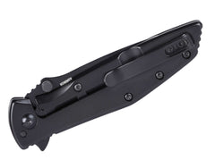 Briceag Slag Stainless Steel All Black CRKT- Lama D2, Mecanism Asistat