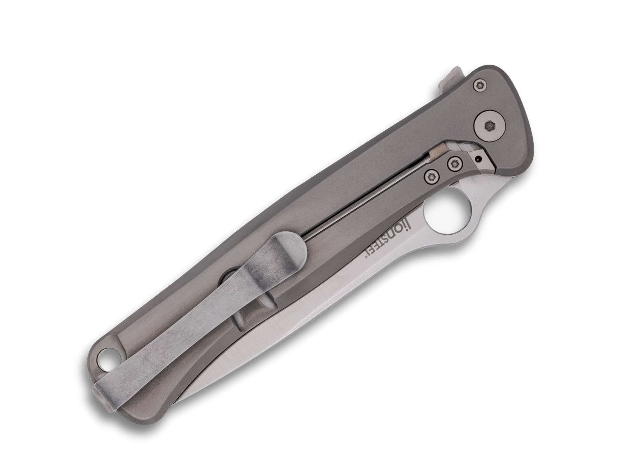 Briceag Slym M390 Titanium PlainEdge Spyderco- Lama M390, Maner Titan