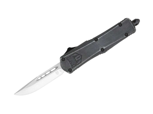 Briceag Small FS-3 Stonewash Drop Not Serrated CobraTec- Mecanism OTF, Lama D2