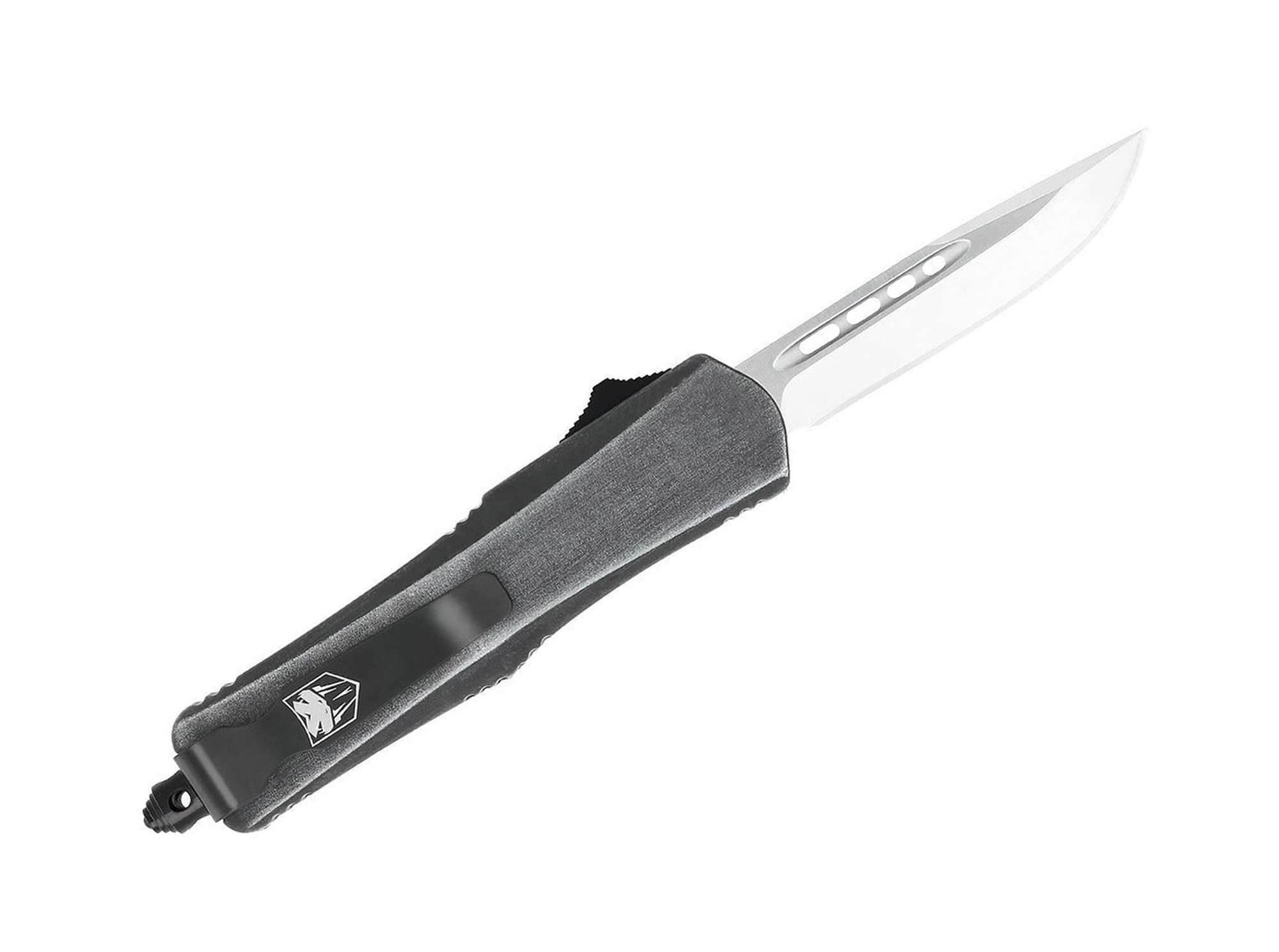 Briceag Small FS-3 Stonewash Drop Not Serrated CobraTec- Mecanism OTF, Lama D2