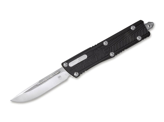 Briceag Small Sidewinder OTF Black CobraTec- Lama D2, Maner Aluminiu