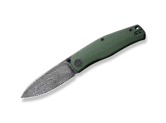 Briceag Sokoke Micarta Green Damascus CIVIVI- Lamă Damasc, Maner Micarta Verde