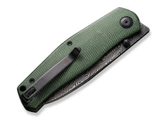 Briceag Sokoke Micarta Green Damascus CIVIVI- Lamă Damasc, Maner Micarta Verde