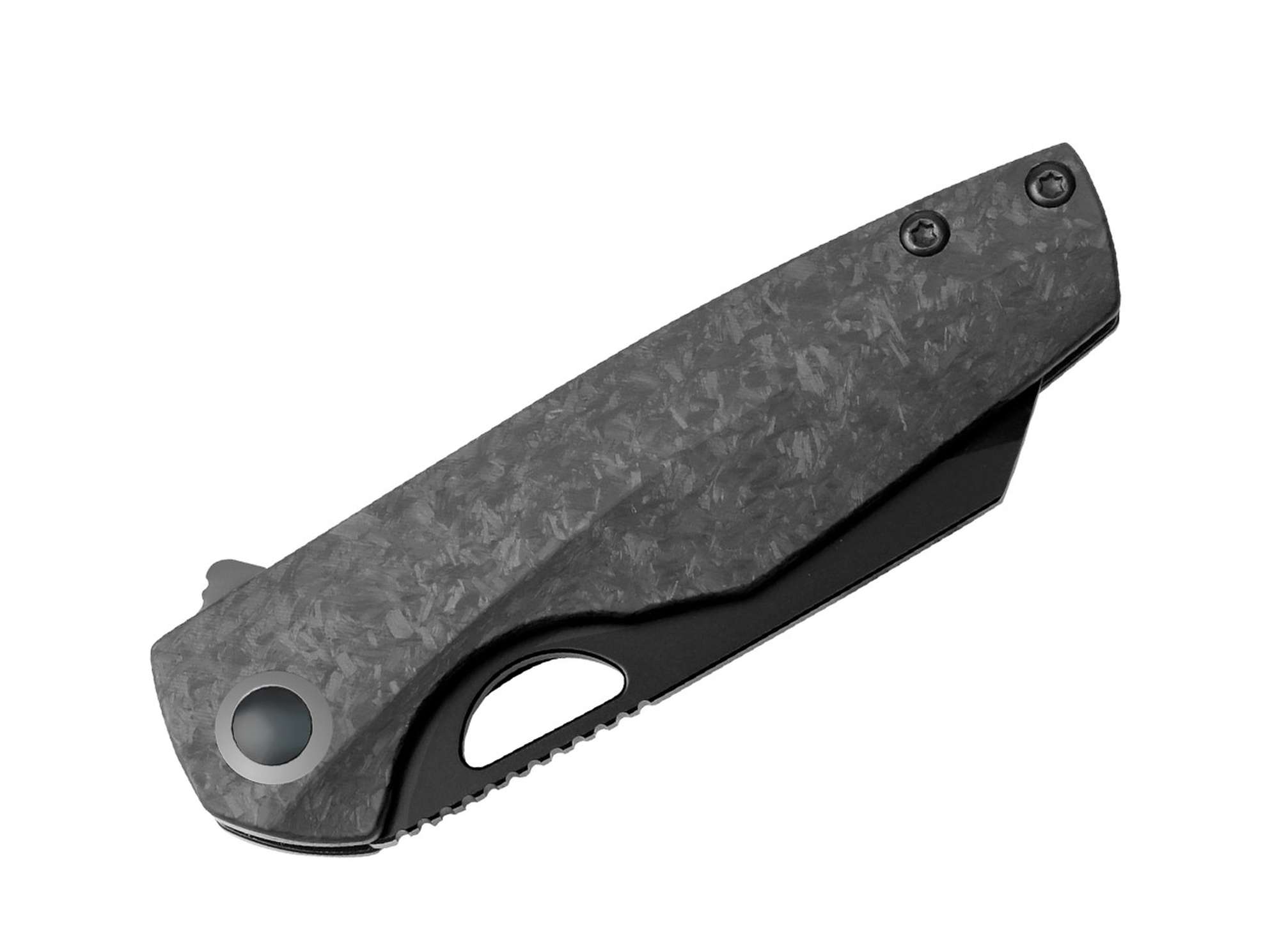 Briceag Sparrow S45VN Ti Marble CF Grey Kizer- Maner Titan Carbon, Lama CPM-S-45VN
