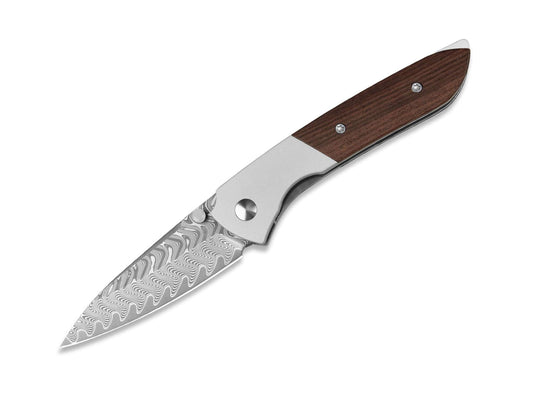Briceag Spitfire Damascus Ti Mkuruti Kizer- Lama Damascus, Maner Titan Mkuruti