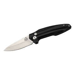 Briceag Springmesser Clip Negru PUMA TEC - Oțel 3Cr13MoV, Asistat, Button Lock
