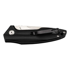 Briceag Springmesser Clip Negru PUMA TEC - Oțel 3Cr13MoV, Asistat, Button Lock