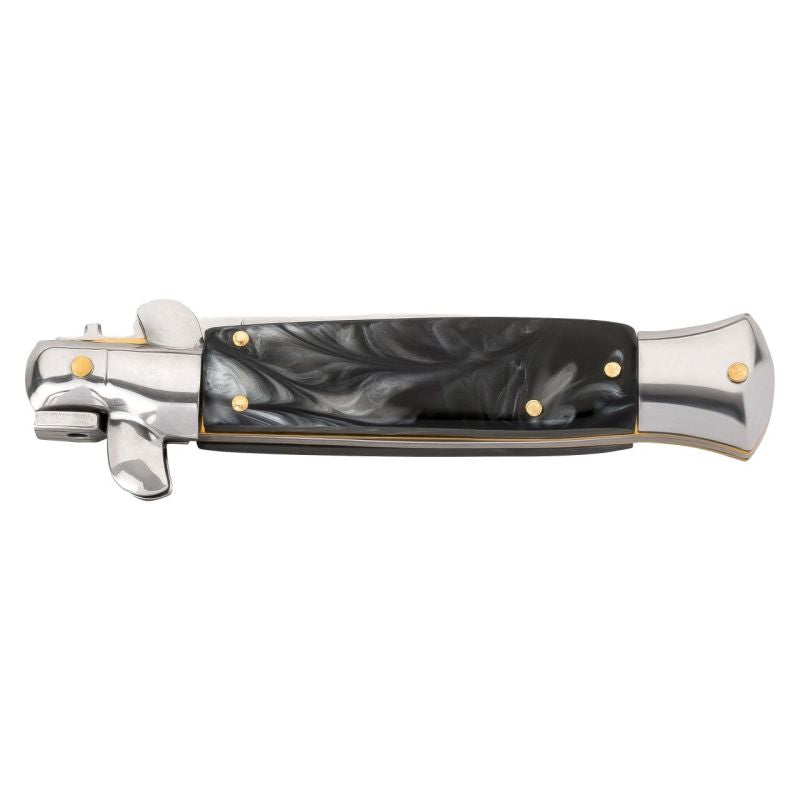 Briceag Springmesser Negru Herbertz - Oțel 420, Button Lock