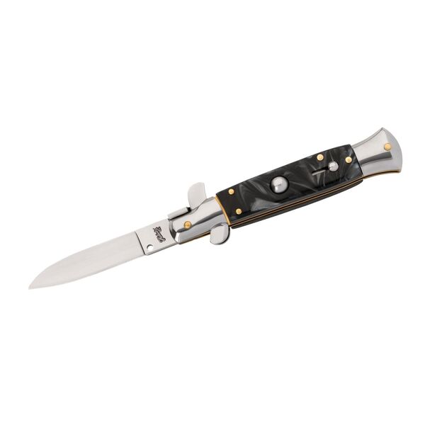 Briceag Springmesser Negru Herbertz - Oțel 420, Button Lock