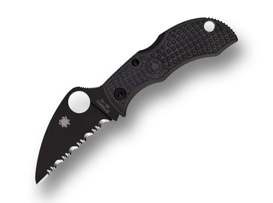 Briceag Spyderco Manbug Wharncliffe Lightweight All Black – Cuțit EDC Ultra Compact VG-10