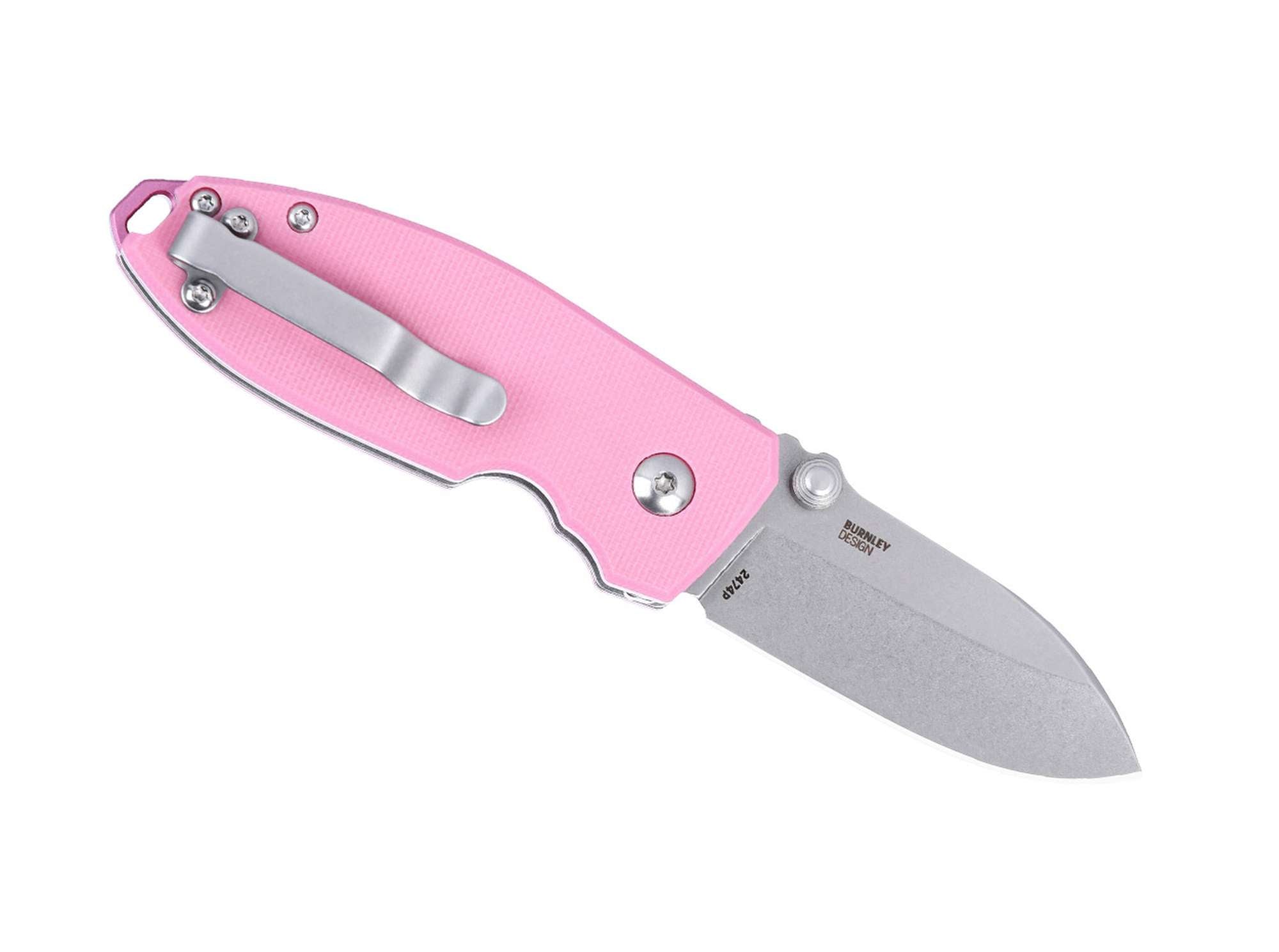 Briceag Squid Button Lock G10 Pink CRKT- Inchidere Button Lock, Maner G10 Roz