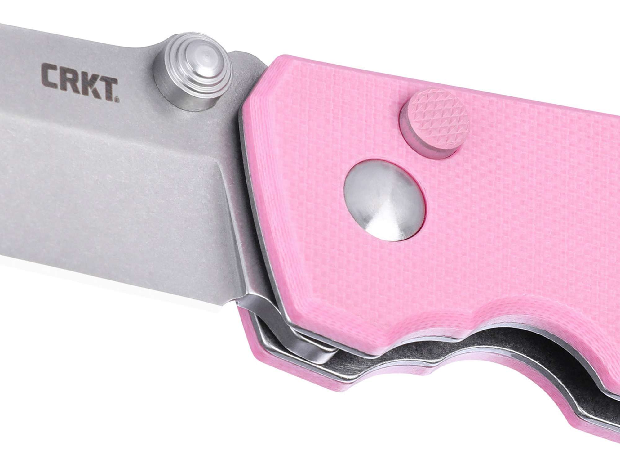 Briceag Squid Button Lock G10 Pink CRKT- Inchidere Button Lock, Maner G10 Roz