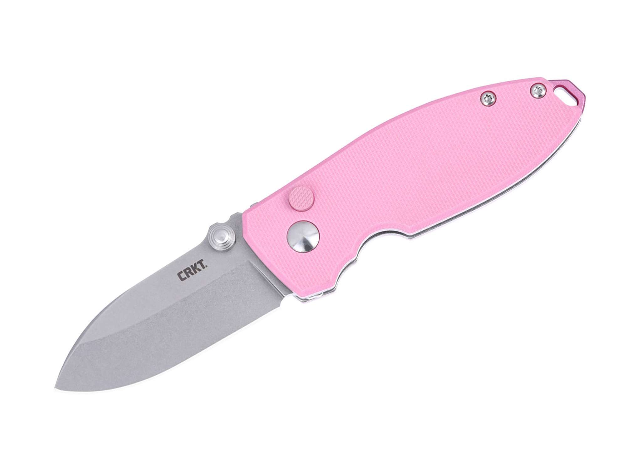 Briceag Squid Button Lock G10 Pink CRKT- Inchidere Button Lock, Maner G10 Roz