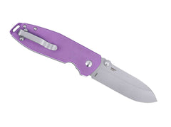 Briceag Squid XM Button Lock G10 Purple CRKT- Maner G10 Violet, Blocare Buton